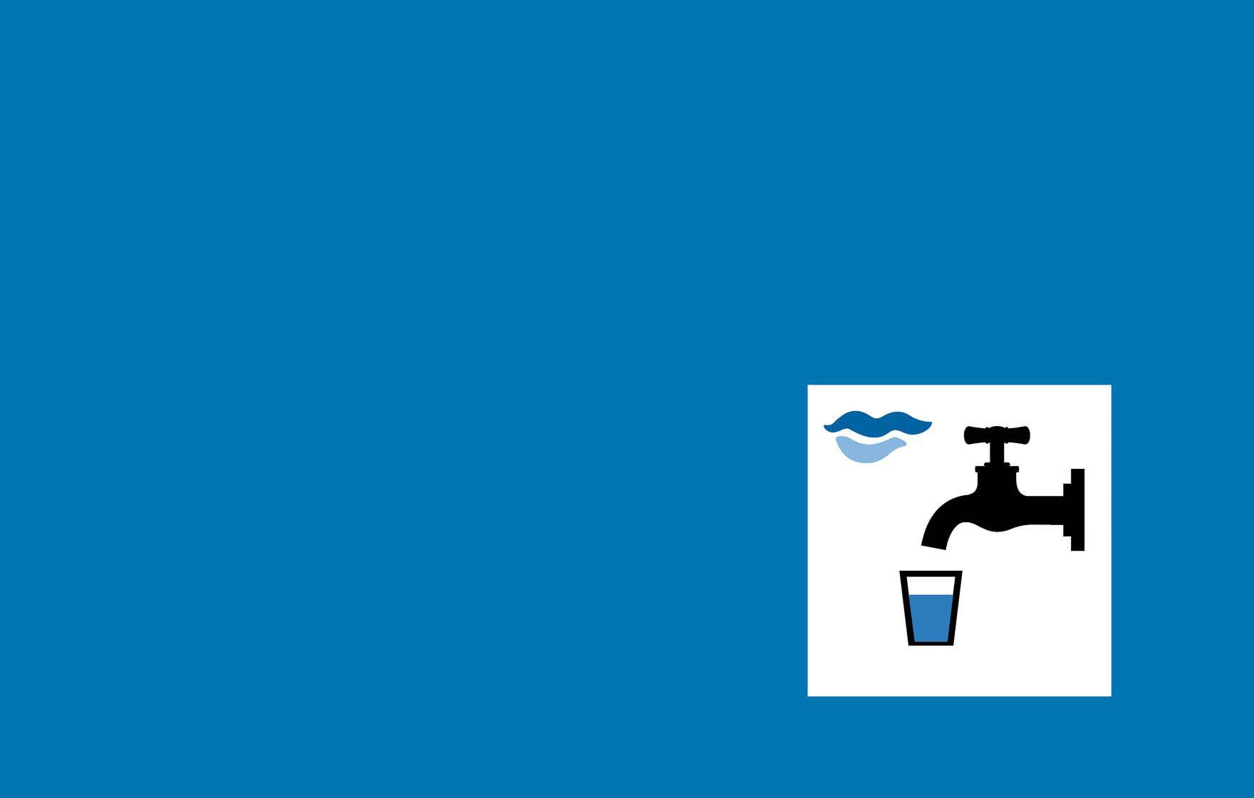 Trinkwasserverunreinigung Hero blau