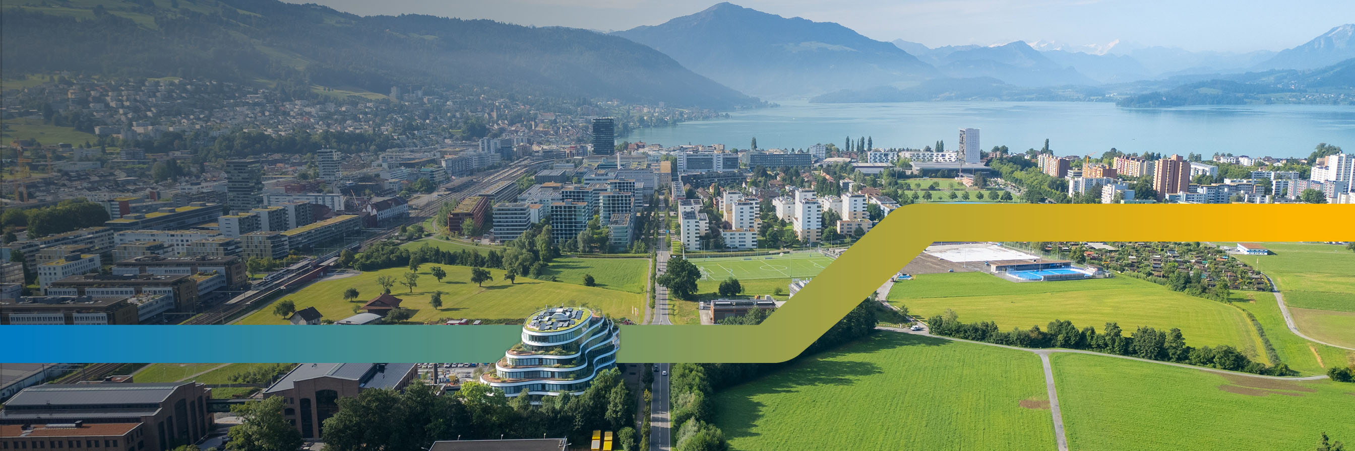 Bild von Baar in Richtung Zug in Luftaufnahme