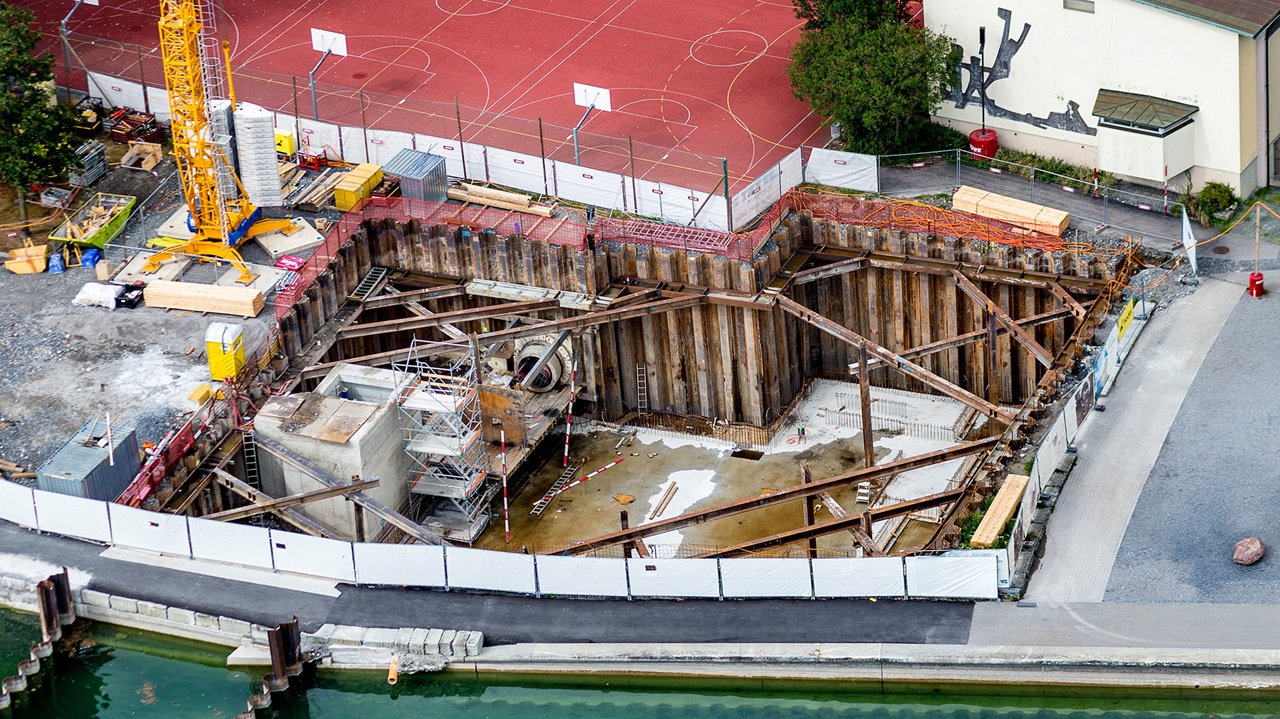Bau der Seewasserzentrale