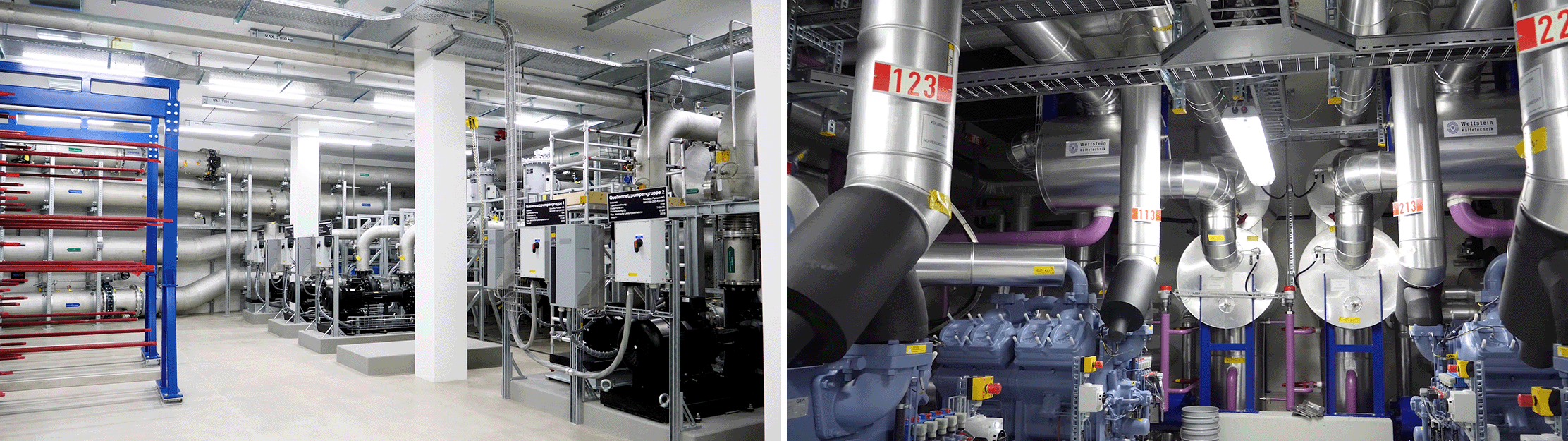 Seewasserzentrale und Energiezentrale Metalli von innen