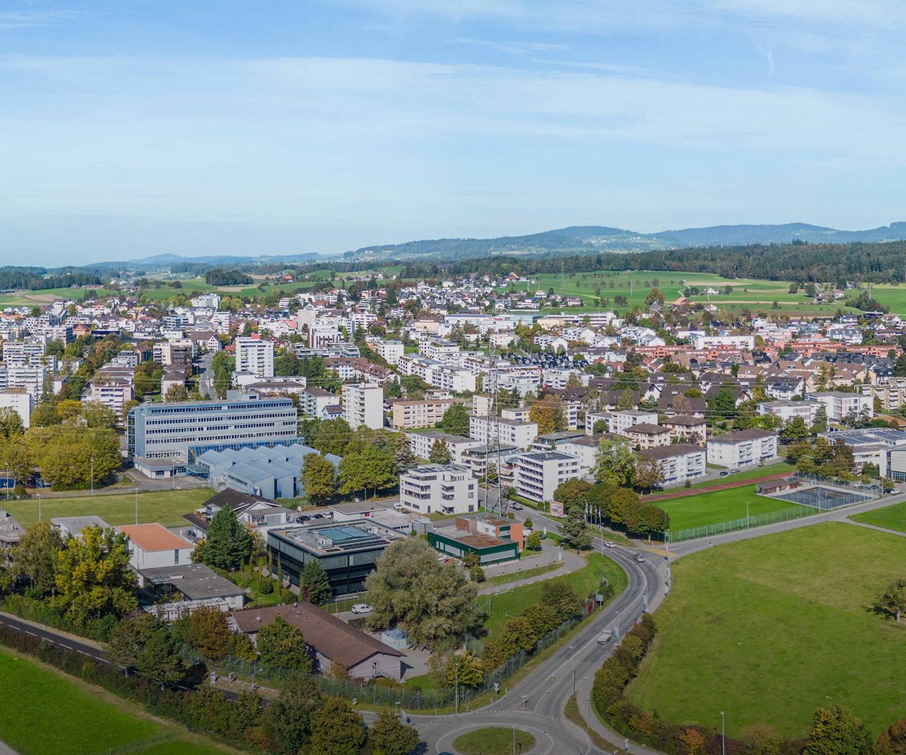 Drohnenaufnahme von Steinhausen