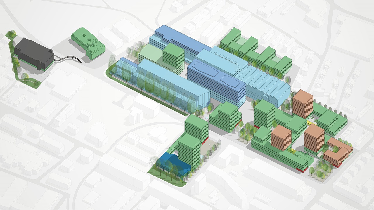 Arealübersicht Tech Cluster Zug (Areal der V-Zug im Norden der Stadt Zug)